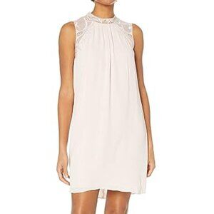 NWT Ivanka Trump Blush Pink Georgette Lace Zipper Closure Dress Size 10